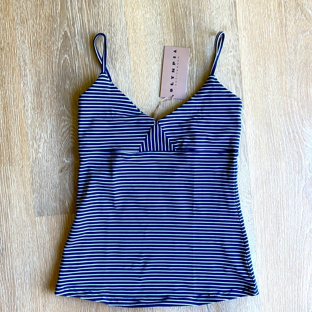 OLYMPIA ACTIVEWEAR MARLO Tank Blur Stripe Size M